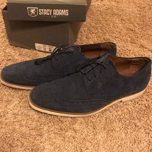 Navy dressy/casual Stacy Adams men’s shoes